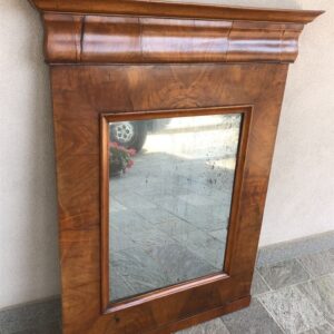 Walnut panelled mirror